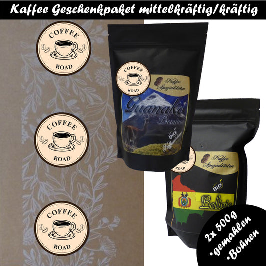 Kaffee Geschenkpaket mittelkraeftig-kraeftig